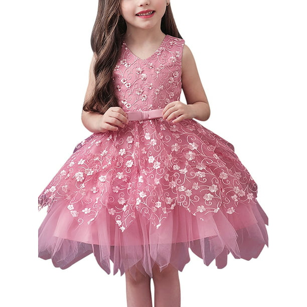 Baby Pageant Flower Girl Dress Birthday Wedding Bridesmaid Maxi Gown Formal Robe